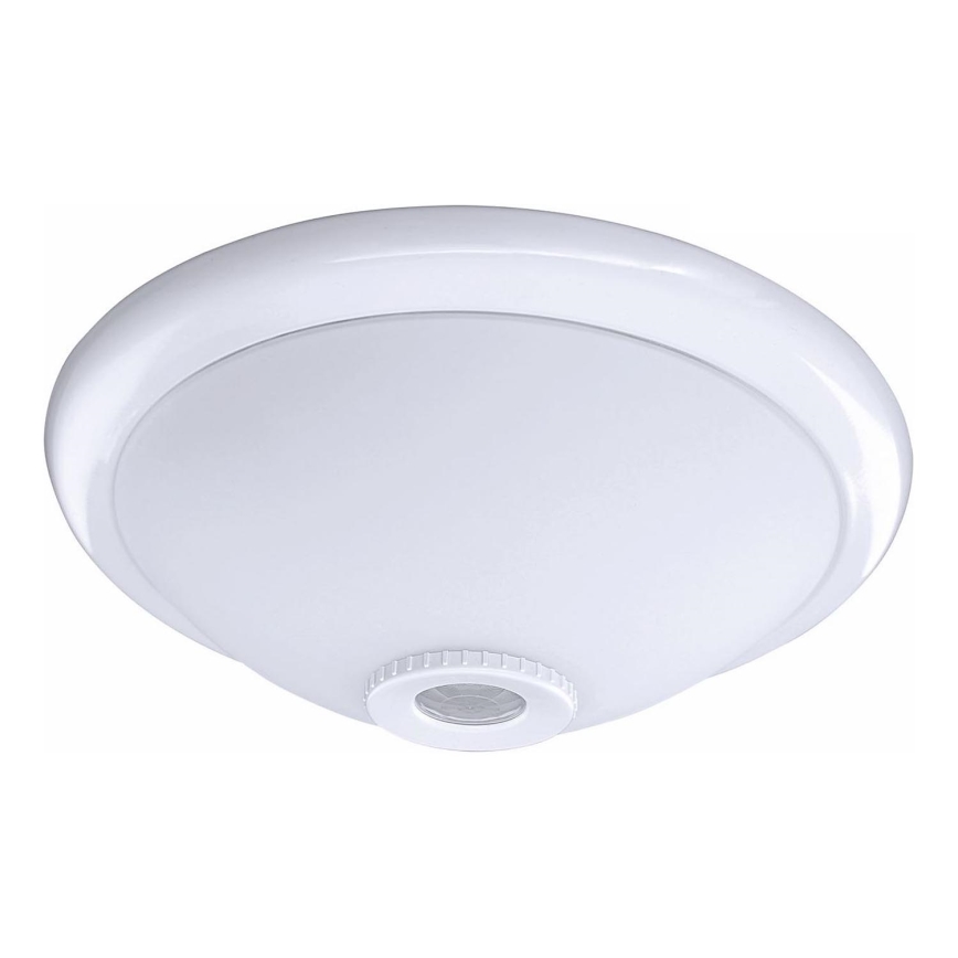 Stropna svetilka MANA s senzorjem gibanja in mraka, 2xE27/40W/230V, premer 30 cm, bela