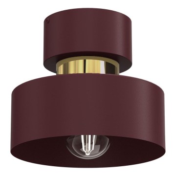 Stropna svetilka MARTI 1xE27/15W/230V premer 20,5 cm bordo/zlata