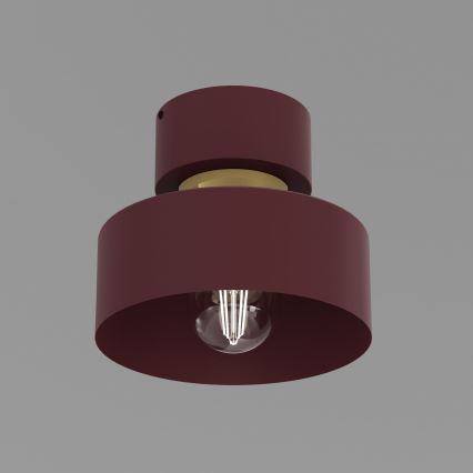 Stropna svetilka MARTI 1xE27/15W/230V premer 20,5 cm bordo/zlata