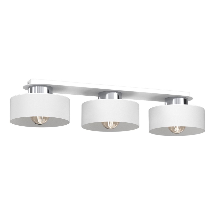 Stropna svetilka MARTI 3xE27/15W/230V bela/sijajni krom
