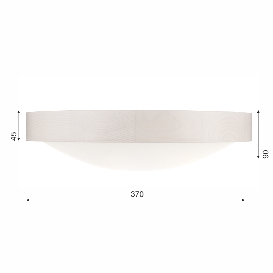 Stropna svetilka MEDA 2xE27/60W/230V bor - FSC certifikat