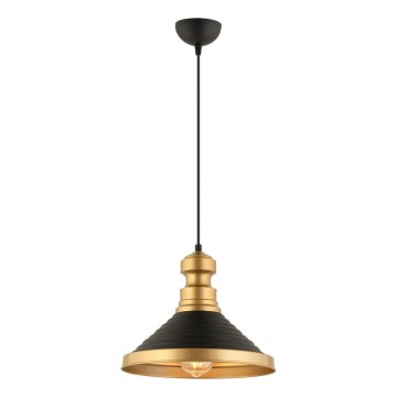 Stropna svetilka MONZA 1xE27/40W/230V pr. 30 cm črna/zlata