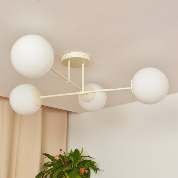 Stropna svetilka MOON 4xE27/15W/230V kremna