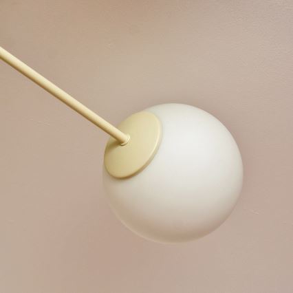 Stropna svetilka MOON 4xE27/15W/230V kremna