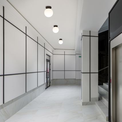 Stropna svetilka MOONLIGHT 1xE27/15W/230V, premer 16 cm, črna