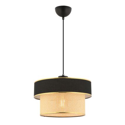 Stropna svetilka na vrv ERO 1xE27/60W/230V črna/bež