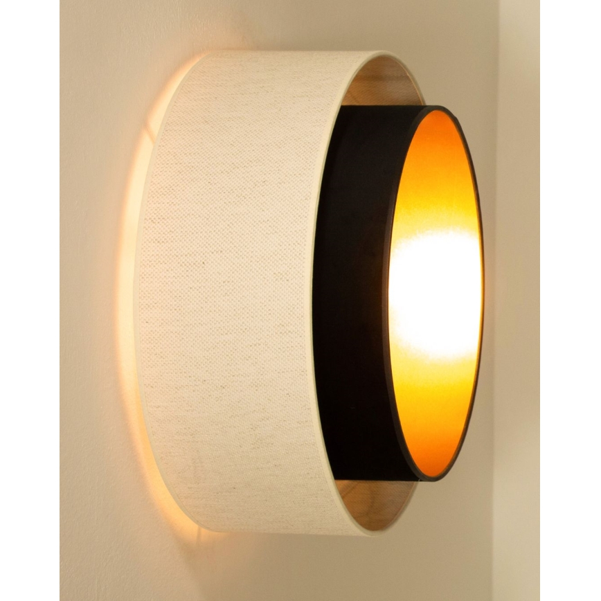 Stropna svetilka NATIA 1xE27/60W/230V premer 45 cm bela/črna