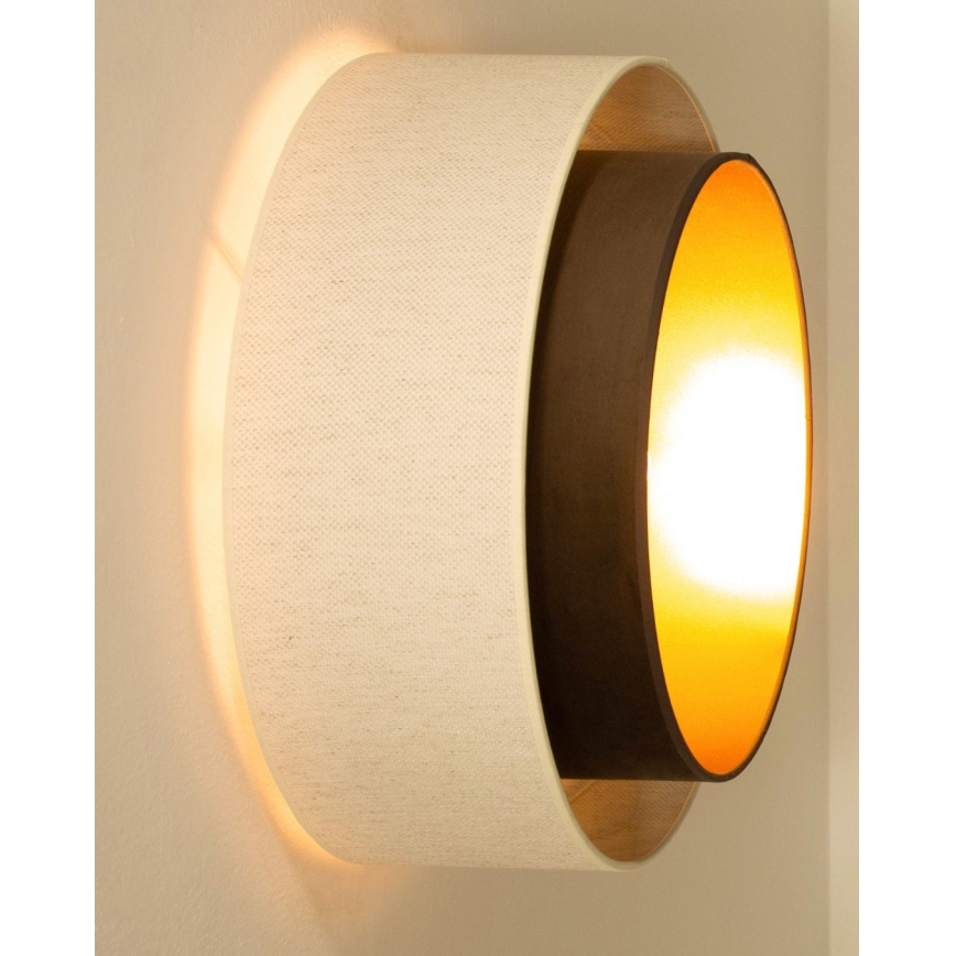 Stropna svetilka NATIA 1xE27/60W/230V premer 45 cm bela/rjava