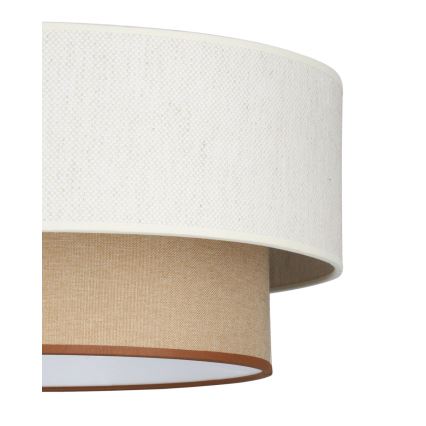 Stropna svetilka NATIA 1xE27/60W/230V, premer 45 cm, bela/rjava