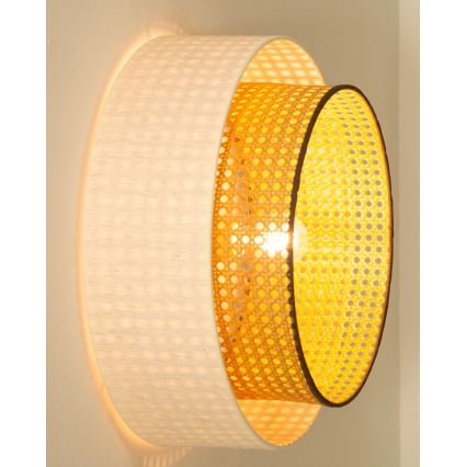 Stropna svetilka NATIA 1xE27/60W/230V premer 45 cm bela/rjava