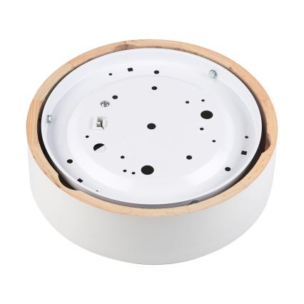 Stropna svetilka NATURAL 1xE27/15W/230V premer 27,5 cm borovica/bela