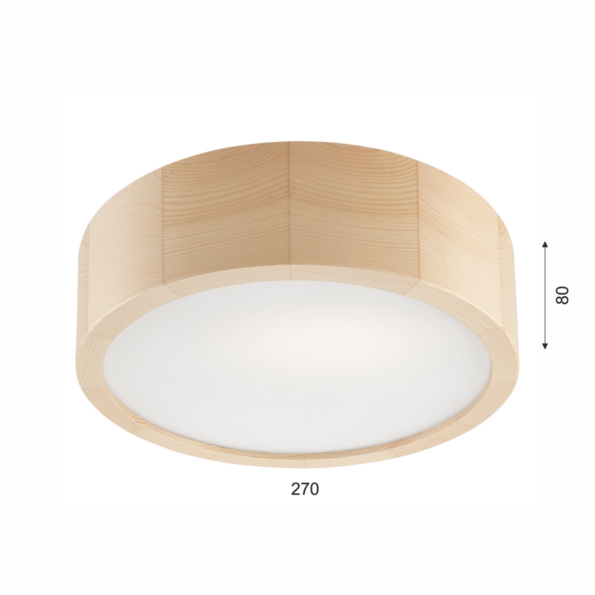 Stropna svetilka NATURAL 1xE27/60W/230V ø 27 cm bor - FSC certifikat