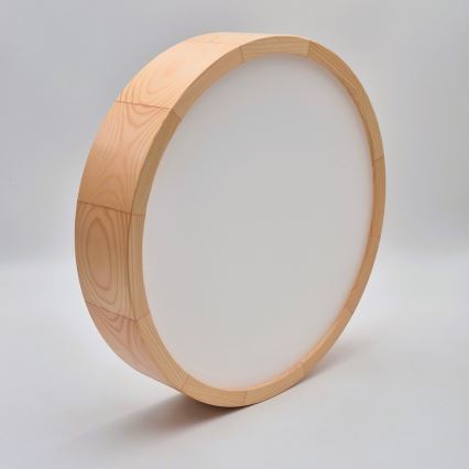 Stropna svetilka NATURAL 2xE27/60W/230V, premer 37,5 cm, dekor borovine