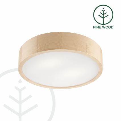 Stropna svetilka NATURAL 2xE27/60W/230V ø 37 cm bor - FSC certifikat