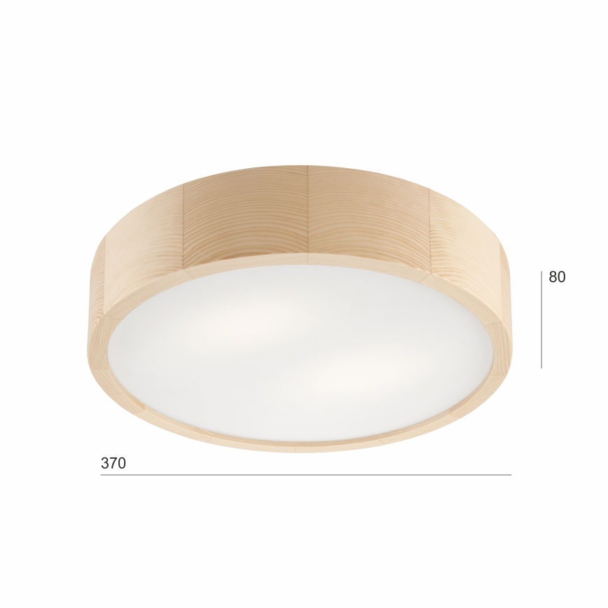 Stropna svetilka NATURAL 2xE27/60W/230V ø 37 cm bor - FSC certifikat
