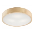 Stropna svetilka NATURAL 3×E27/60W/230V, premer 47,5 cm, borovica