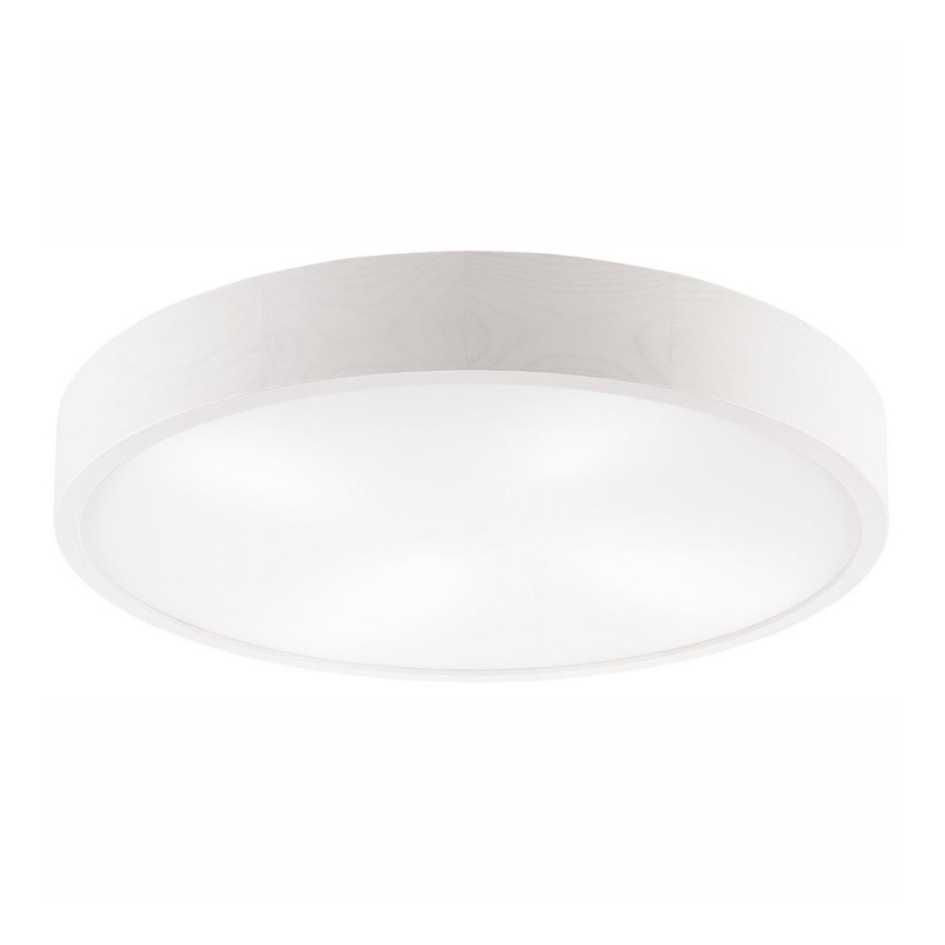 Stropna svetilka NATURAL 4xE27/60W/230V ø 57 cm bela/bor