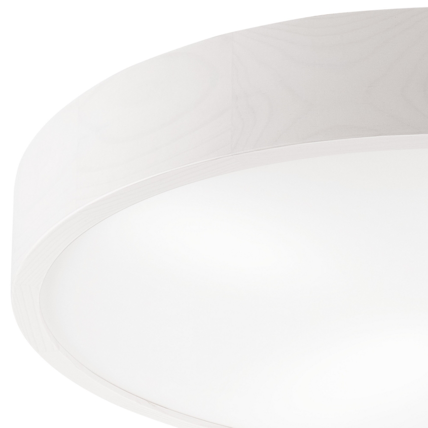 Stropna svetilka NATURAL 4xE27/60W/230V ø 57 cm bela/bor