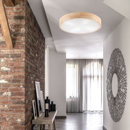 Stropna svetilka NATURAL 4xE27/60W/230V ø 57 cm bor