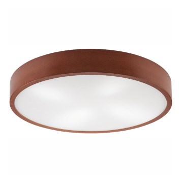 Stropna svetilka NATURAL 4xE27/60W/230V ø 57 cm bor/rjava
