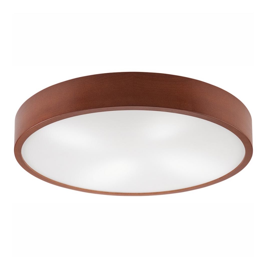 Stropna svetilka NATURAL 4xE27/60W/230V ø 57 cm bor/rjava