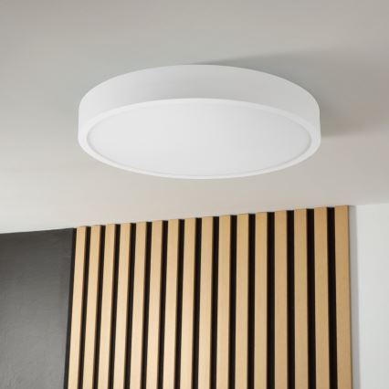 Stropna svetilka NATURAL 5xE27/15W/230V, premer 47,5 cm, borovica/bela