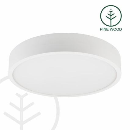 Stropna svetilka NATURAL 5xE27/15W/230V, premer 47,5 cm, borovica/bela