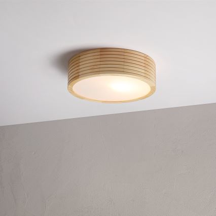 Stropna svetilka NATURAL MODERN 1xE27/15W/230V premer 27,5 cm borovina