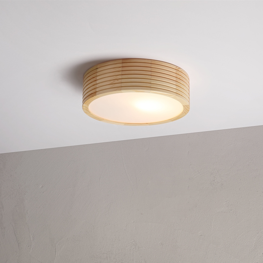 Stropna svetilka NATURAL MODERN 1xE27/15W/230V premer 27,5 cm borovina