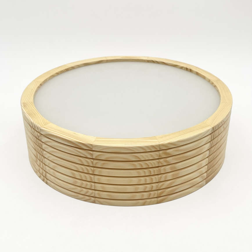 Stropna svetilka NATURAL MODERN 1xE27/15W/230V premer 27,5 cm borovina