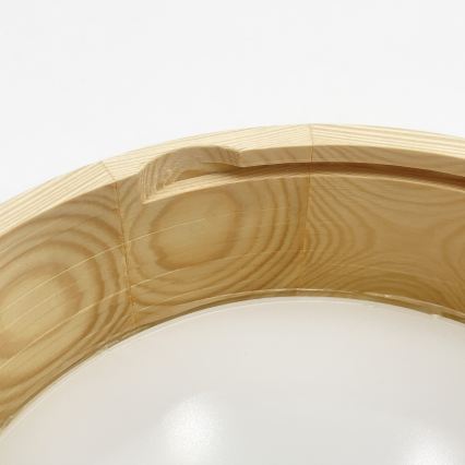 Stropna svetilka NATURAL MODERN 1xE27/15W/230V premer 27,5 cm borovina