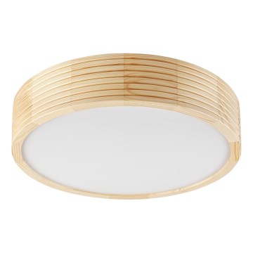 Stropna svetilka NATURAL MODERN 2xE27/15W/230V, Ø 37,5 cm, iz borovega lesa