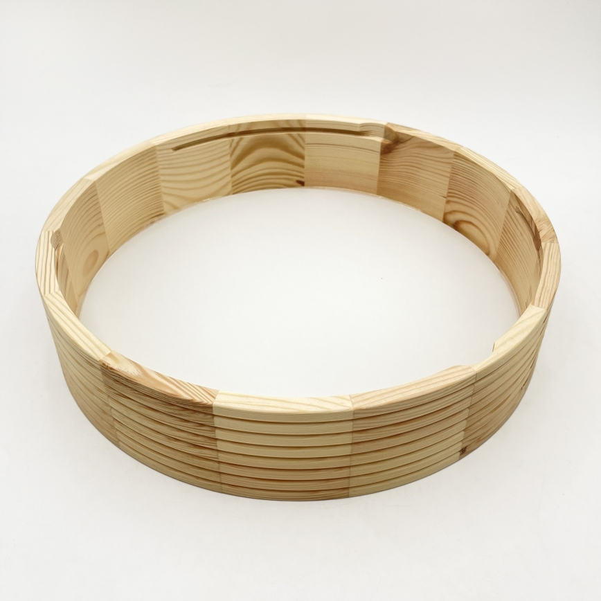 Stropna svetilka NATURAL MODERN 2xE27/15W/230V, Ø 37,5 cm, iz borovega lesa