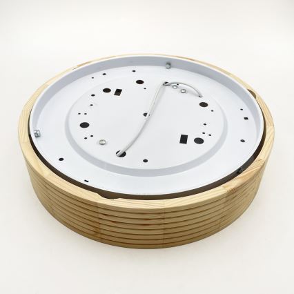 Stropna svetilka NATURAL MODERN 2xE27/15W/230V, Ø 37,5 cm, iz borovega lesa