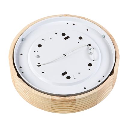 Stropna svetilka NATURAL MODERN 2xE27/15W/230V, Ø 37,5 cm, iz borovega lesa