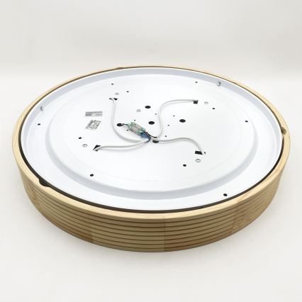 Stropna svetilka NATURAL MODERN 4xE27/15W/230V, premer 58 cm, borovina