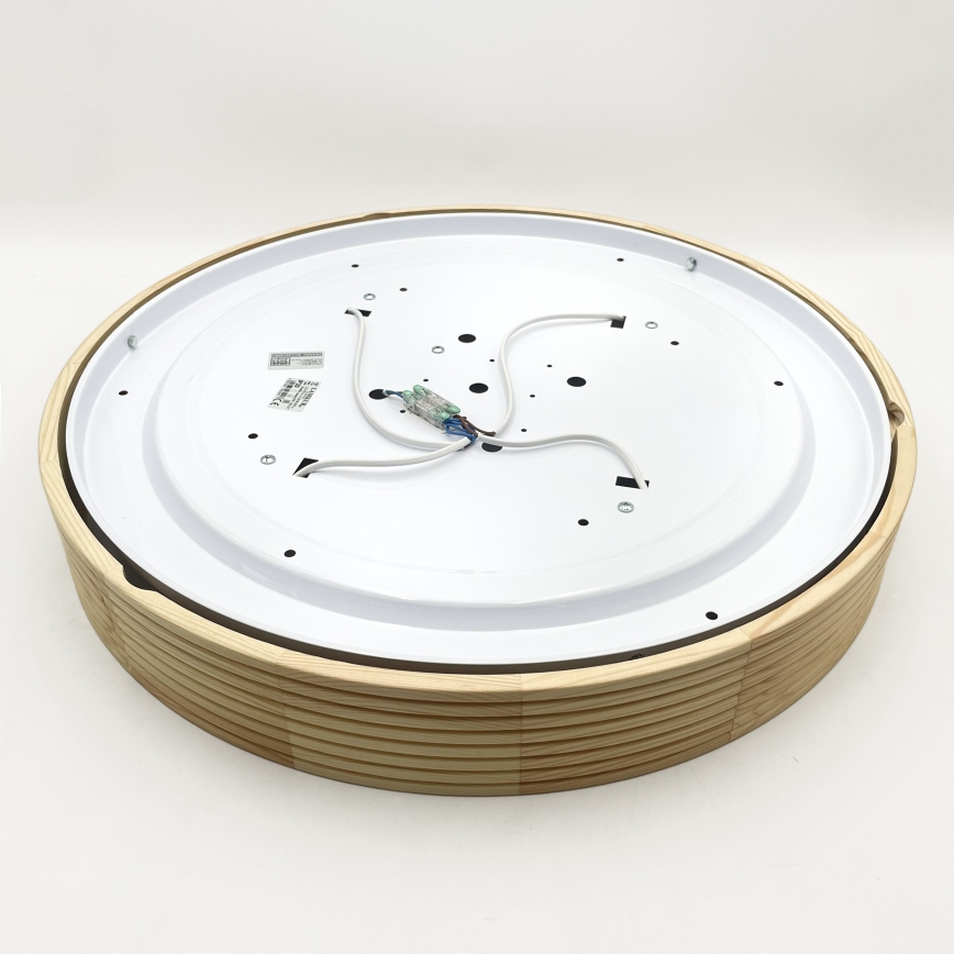 Stropna svetilka NATURAL MODERN 4xE27/15W/230V, premer 58 cm, borovina