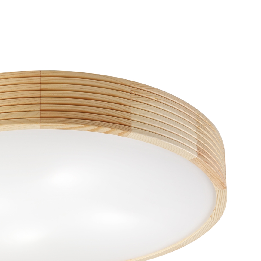 Stropna svetilka NATURAL MODERN 4xE27/15W/230V, premer 58 cm, borovina