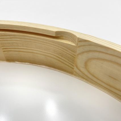 Stropna svetilka NATURAL MODERN 4xE27/15W/230V, premer 58 cm, borovina