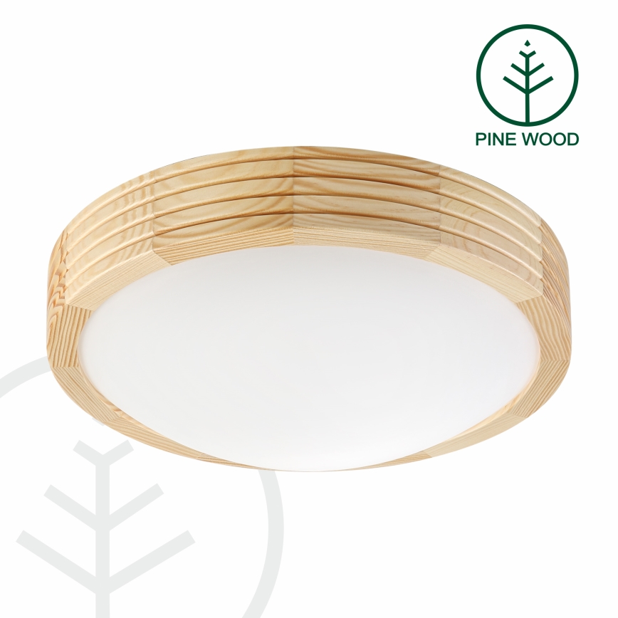 Stropna svetilka NATURAL MODERN SLIM 1xE27/15W/230V premer 27,5 cm borovica