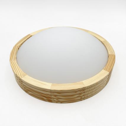 Stropna svetilka NATURAL MODERN SLIM 1xE27/15W/230V premer 27,5 cm borovica