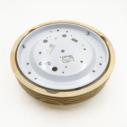 Stropna svetilka NATURAL MODERN SLIM 1xE27/15W/230V premer 27,5 cm borovica