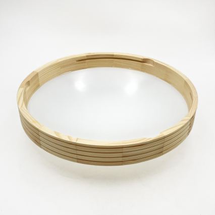 Stropna svetilka NATURAL MODERN SLIM 2xE27/15W/230V, premer 37,5 cm, iz borovega lesa