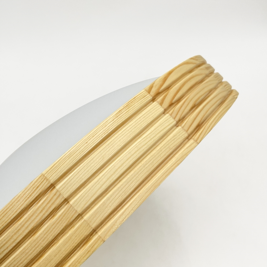 Stropna svetilka NATURAL MODERN SLIM 2xE27/15W/230V, premer 37,5 cm, iz borovega lesa