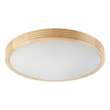 Stropna svetilka NATURAL MODERN SLIM 3xE27/15W/230V, premer 47,5 cm, borovina