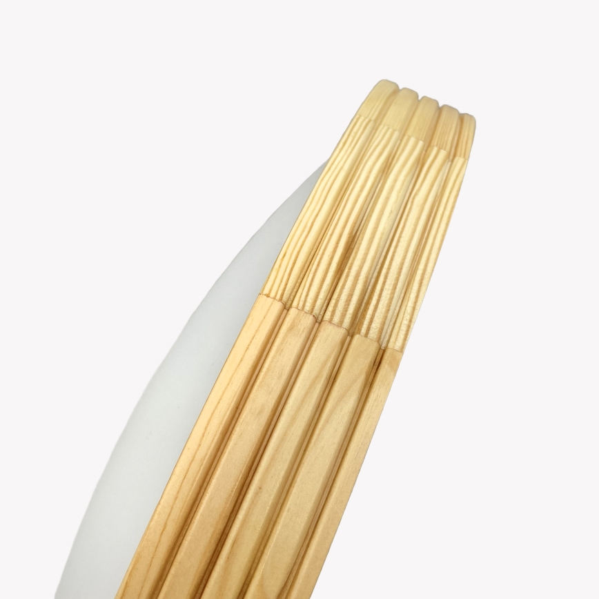 Stropna svetilka NATURAL MODERN SLIM 3xE27/15W/230V, premer 47,5 cm, borovina