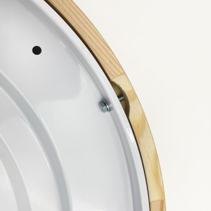 Stropna svetilka NATURAL MODERN SLIM 3xE27/15W/230V, premer 47,5 cm, borovina