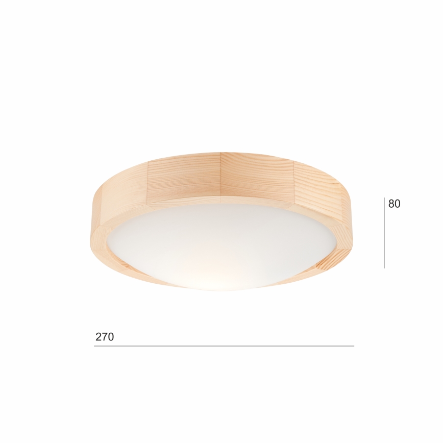 Stropna svetilka NATURAL SLIM 1xE27/60W/230V ø 27 cm bor
