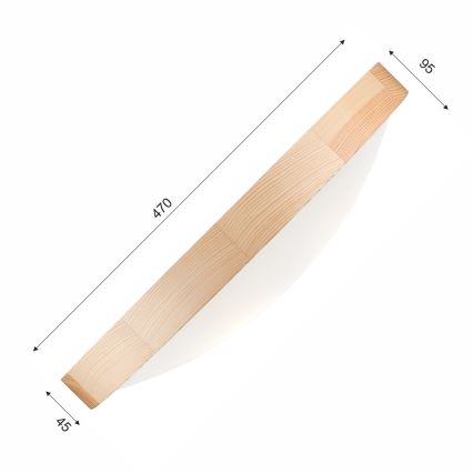 Stropna svetilka NATURAL SLIM 3xE27/60W/230V ø 47 cm bor