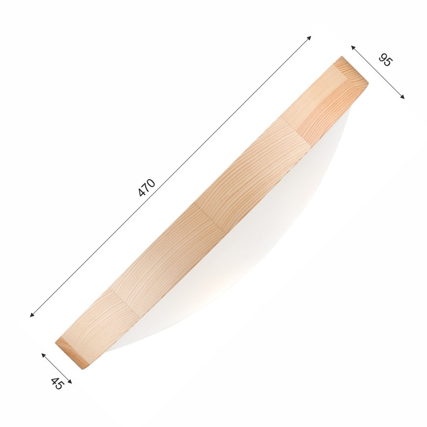 Stropna svetilka NATURAL SLIM 3xE27/60W/230V ø 47 cm bor